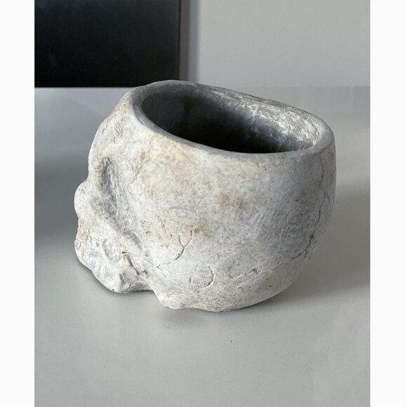 Ouija Skull Cement Decor / Flower Pot / Planter / Vase - Picture 4 of 7